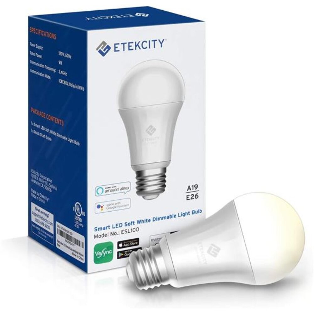 Etekcity ESL100 Smart Light Bulb That Works with Alexa, Google Home and IFTTT